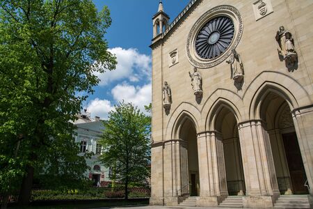 Church in Krzeszowice Polandの写真素材
