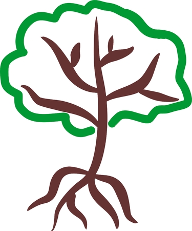 Tree illustrationの写真素材