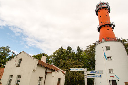 Rozewie, Poland - 7th September 2019 - Lighthouse in Rozewie near Jastrzebia Gora (Poland)のeditorial素材