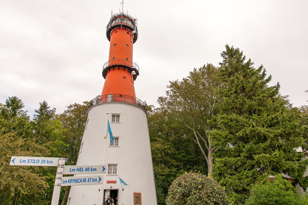 Rozewie, Poland - 7th September 2019 - Lighthouse in Rozewie near Jastrzebia Gora (Poland)のeditorial素材