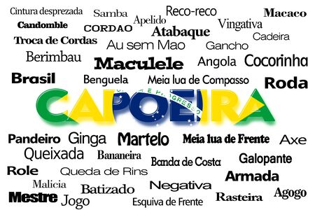 Inscription "Capoeira" on the white backgroundの写真素材