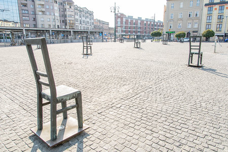 Bohaterow Getta square at Podgorze district in Krakow (Poland)のeditorial素材