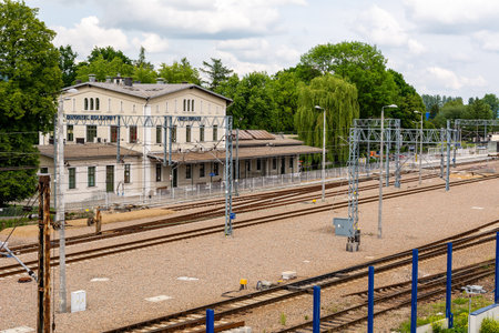 Railway station in Krzeszowice (Poland)のeditorial素材