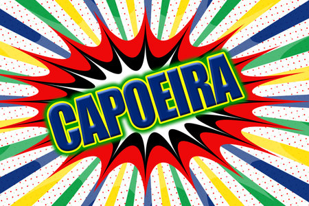 Inscription "Capoeira" in pop art styleの写真素材