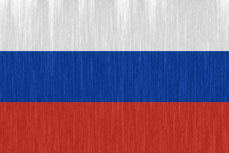 Russian flag. National symbol of Russian people.の写真素材