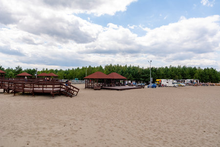Tourists on the Bledowska Desert in Klucze (Poland)のeditorial素材