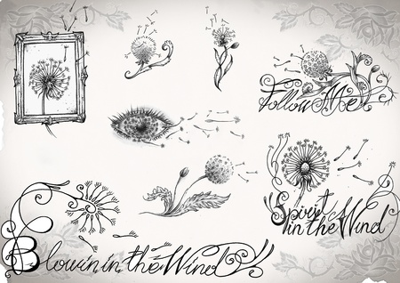 tattoo flashの写真素材