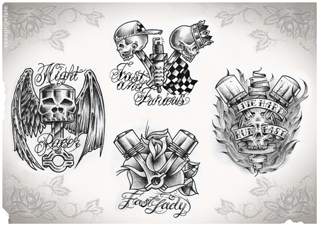 tattoo flash done by me,  no copyrightの写真素材