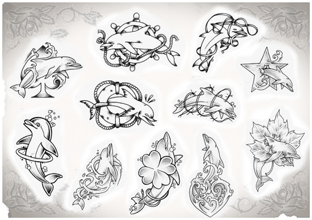 tattoo flash made by me, no copyrightの写真素材