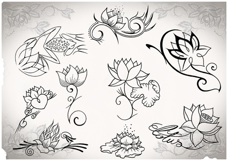 tattoo flash made by me, no copyrightの写真素材