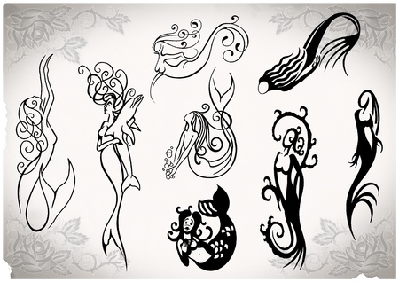 tattoo flash made by me, no copyrightの写真素材