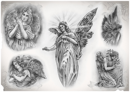 tattoo flash made by me, no copyrightの写真素材