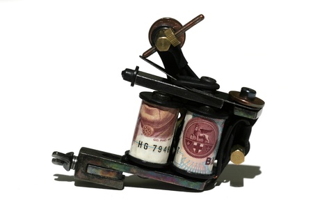 tatto machine made by meの写真素材