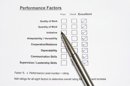 Performance Evaluation Formの写真素材