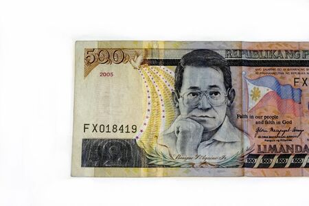 Detail of Philippine Peso の写真素材