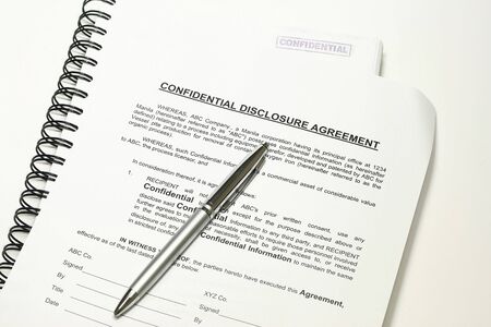 Confidential Information disclosure agreement の写真素材