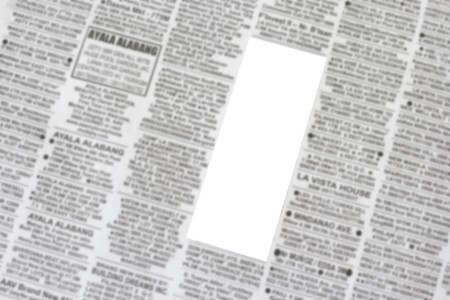 Classified Ads with ready blank white space for your commercial use Classified Ads with ready blank white space for your commercial use