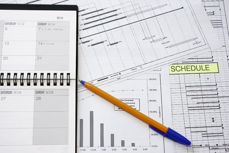 Manufacturing Project Schedule concept 