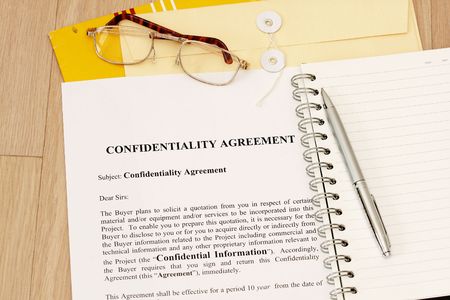 Confidentiality Agreement contract の写真素材
