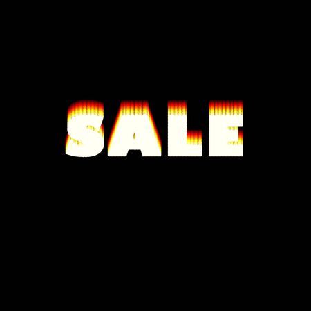 the word sale with flames coming off of itの写真素材