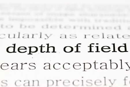 text demonstration of dof (depth of field).  Note: Shallow depth of field.の写真素材