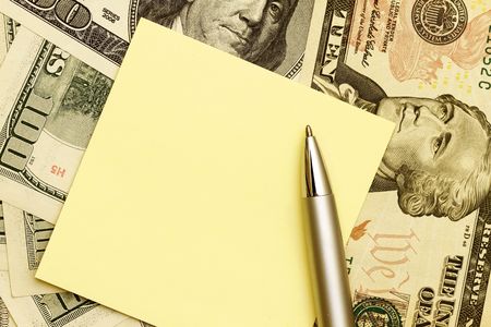 Put your message on the yellow card concept.の写真素材