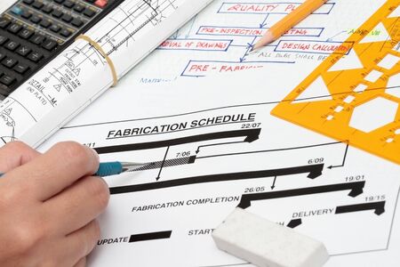 Fabrication schedule - concept for project start and completion
