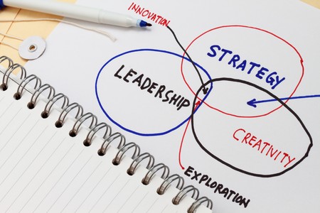 sketch of management diagram startegy leadership and creativity
