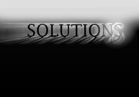 Solutions with reflection digital high resolution illustrationの写真素材