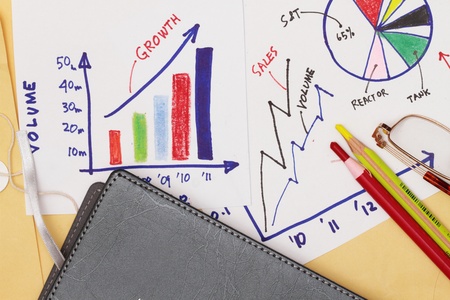 Business strategy organizational charts and graphs abstractの写真素材