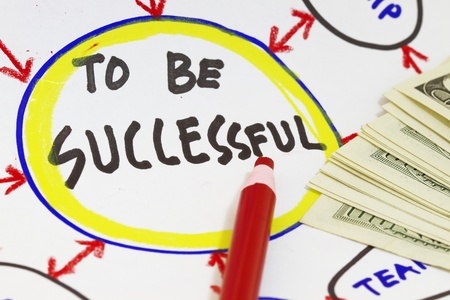 How to become successful abstract - closeup shot の写真素材