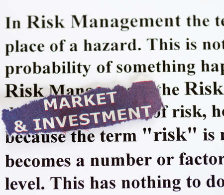 Risk management market and investment abstract - with narrative on risk management.