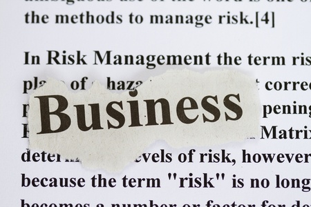 Risk management with business cutout - abstract for risk managementの写真素材