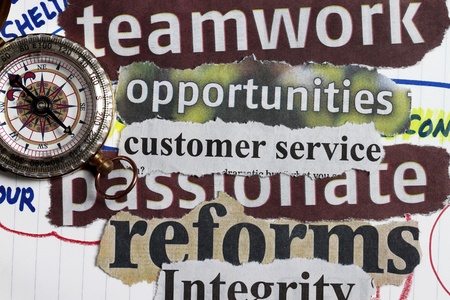 Compass abstract for company direction and goals の写真素材