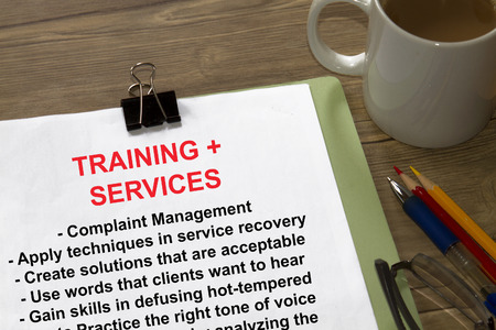 Complaint management training plus services concept- many uses in the services sector.の写真素材