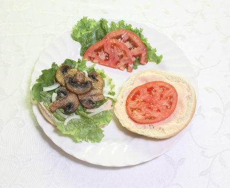 Hamburger Bun without the Burgerの写真素材