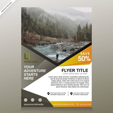 Business brochure Travel flyer advertising a4 vectorのイラスト素材