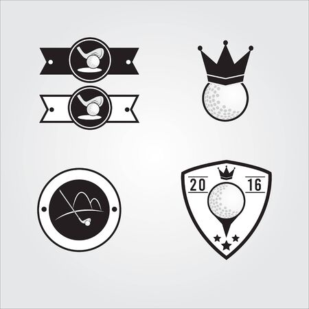 Golf logo, icon, template for club or tournament or store - eps 10 vectorのイラスト素材