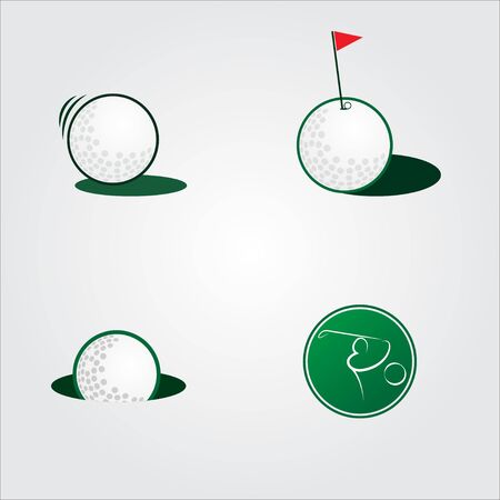 Golf logo, icon, template for club or tournament or store - eps 10 vectorのイラスト素材