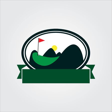 Golf sport logo, icon, template - vectorのイラスト素材