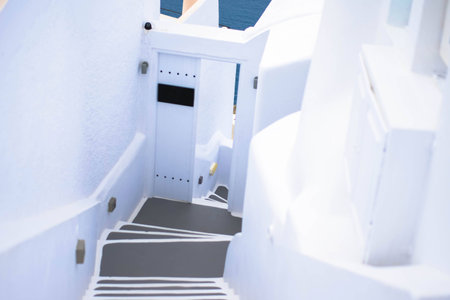 Greek white exterior of a hotel