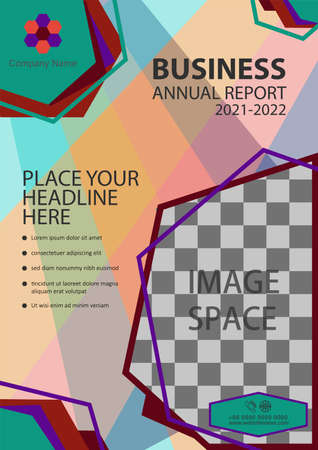 Annual report business brochure template design for you businessのイラスト素材