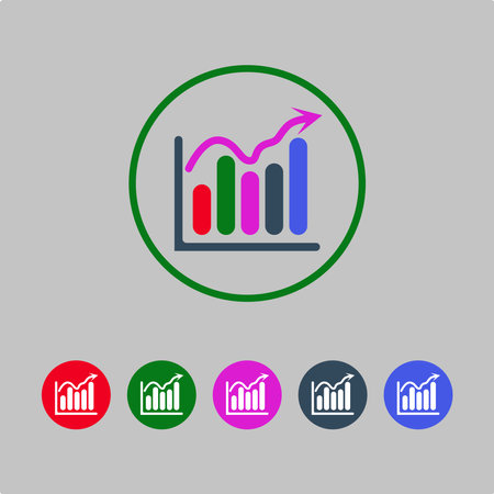 Graphic icons with colour variations. Vector Illustration.のイラスト素材