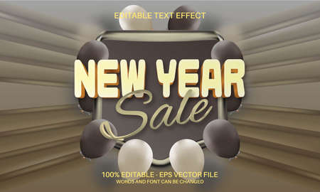 Happy new year 2022 editable text effect with realistic balloons on dark gray backgroundのイラスト素材