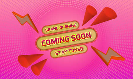 Grand opening coming soon banner template backgroundのイラスト素材