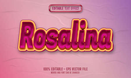 Rosalina maroon luxury editable text effect in purple glued paper texture background