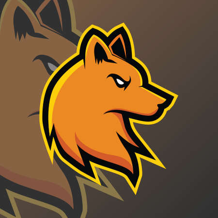 Fox mascot logo premium vectorのイラスト素材