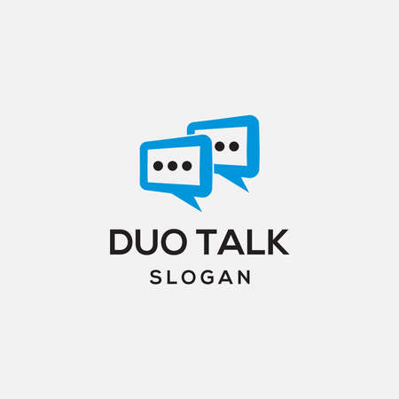 Duo talk logo design templateのイラスト素材