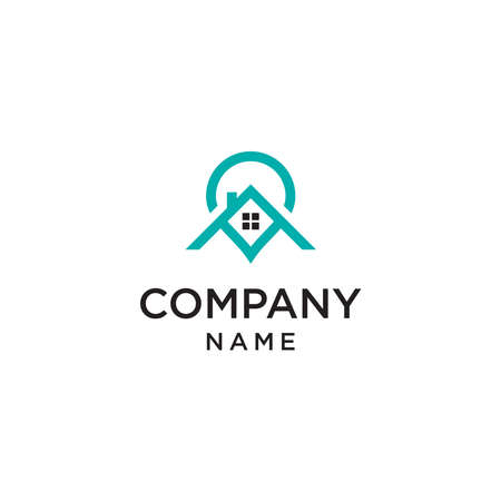 Pin House Logo Template Design Vector, Emblem, Design Concept, Creative Symbol, Iconのイラスト素材