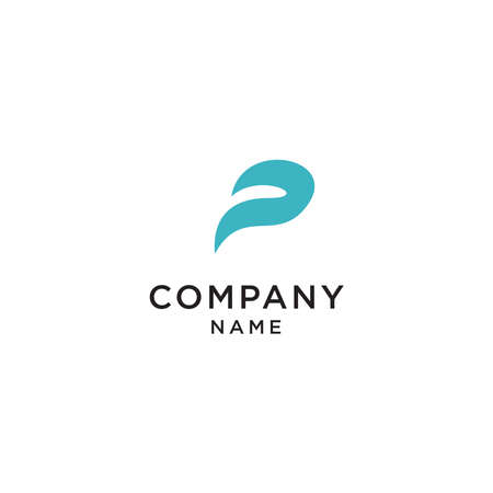 Letter P Logo Luxury design vector template Linear. Type Character Symbol Logotypeのイラスト素材